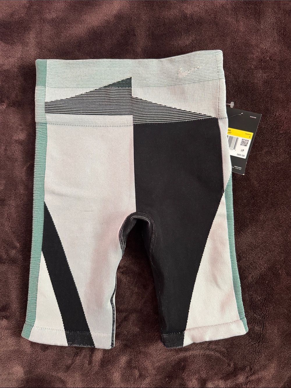Nike Women’s Black, Light Gray & Teal Colorblock Athletic Shorts